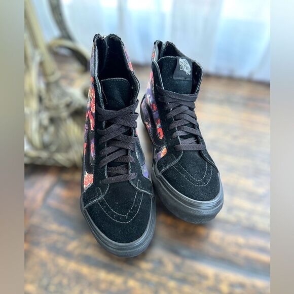 VANS Sk8-Hi Zip Galaxy Floral Black Sneakers Shoes Size 5.5 Men 7.0 Women - Picture 15 of 16